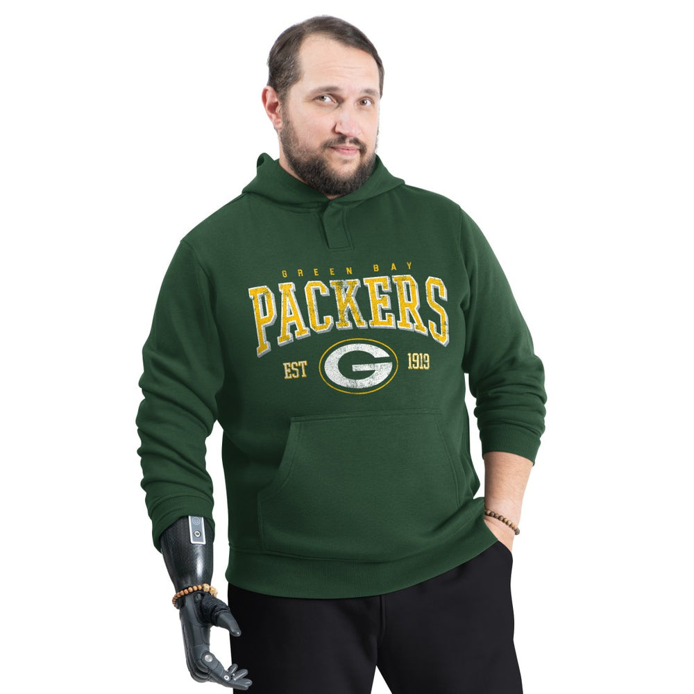 Green Bay Packers G-III Sports by Carl Banks Adaptive Team Spirit Graphic Fleece Pullover Hoodie Green