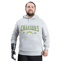 Los Angeles Chargers G-III Sports by Carl Banks Adaptive Team Spirit Graphic Fleece Pullover Hoodie Gray