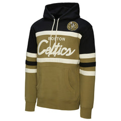 Boston Celtics Double Clutch Head Coach Hoodie Olive | Mitchell & Ness online