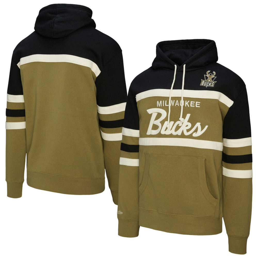 Milwaukee Bucks Double Clutch Head Coach Hoodie Olive | Mitchell & Ness online