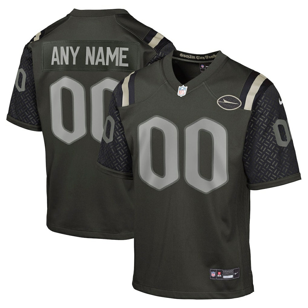 Nike New York Jets Youth 2025 Rivalries Collection Custom Game Jersey Gotham Green
