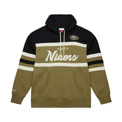 Mitchell & Ness San Francisco 49ers Vintage Logo Head Coach Hoodie Olive