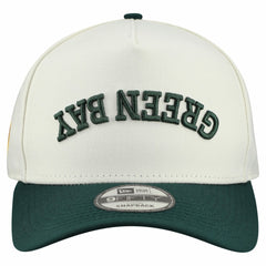 Green Bay Packers New Era Upside Down 9FIFTY A-Frame Snapback Hat Cream
