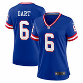 Nike Jaxson Dart New York Giants Women's Alternate 2 Classic Game Jersey Royal