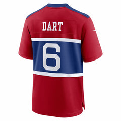 Nike Jaxson Dart New York Giants Alternate Century Red Game Jersey Red