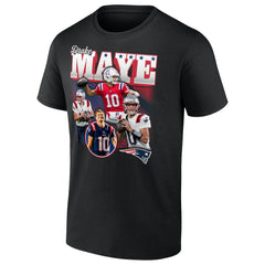 Drake Maye New England Patriots Notorious T-Shirt Black