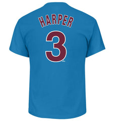 Bryce Harper Philadelphia Phillies Profile Big & Tall Player Name & Number T-Shirt - Light Blue - MLB Sale