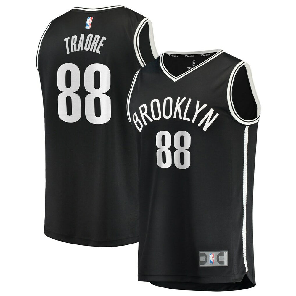 Nolan Traoré Brooklyn Nets Fast Break Replica Jersey Black Icon Edition | Fanatics US