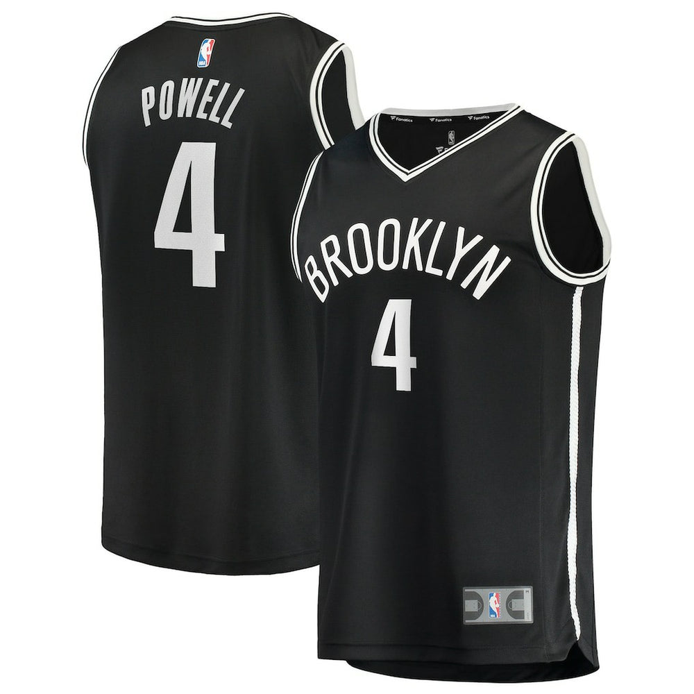 Drake Powell Brooklyn Nets Youth Fast Break Replica Jersey Black Icon Edition | Fanatics