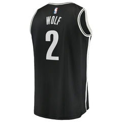 Daniel Wolf Brooklyn Nets Fast Break Replica Jersey Black Icon Edition | Fanatics online
