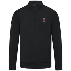 Los Angeles Angels Levelwear Upright Insignia Tri-Blend Quarter-Zip Pullover - Black - MLB Lifestyle
