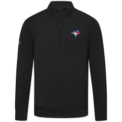 Toronto Blue Jays Levelwear Upright Insignia Tri-Blend Quarter-Zip Pullover - Black - MLB Discount