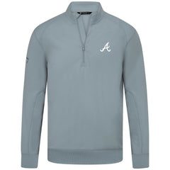 Atlanta Braves Levelwear Upright Insignia Tri-Blend Quarter-Zip Pullover - Gray - MLB on Sale