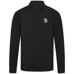 St. Louis Cardinals Levelwear Upright Insignia Tri-Blend Quarter-Zip Pullover - Black - MLB Discount