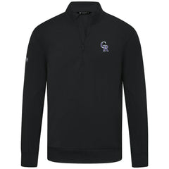 Colorado Rockies Levelwear Upright Insignia Tri-Blend Quarter-Zip Pullover - Black - MLB Sale