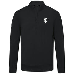 San Francisco Giants Levelwear Upright Insignia Tri-Blend Quarter-Zip Pullover - Black - MLB Lifestyle