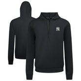 New York Yankees Levelwear Technic Insignia Quarter-Zip Hoodie - Black - MLB Lifestyle