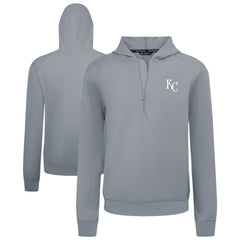 Kansas City Royals Levelwear Technic Insignia Quarter-Zip Hoodie - Gray - MLB Online