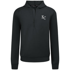 Kansas City Royals Levelwear Technic Insignia Quarter-Zip Hoodie - Black - MLB Discount