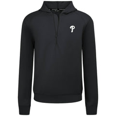 Philadelphia Phillies Levelwear Technic Insignia Quarter-Zip Hoodie - Black - MLB Lifestyle
