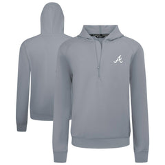 Atlanta Braves Levelwear Technic Insignia Quarter-Zip Hoodie - Gray - MLB on Sale