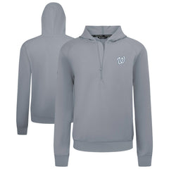 Washington Nationals Levelwear Technic Insignia Quarter-Zip Hoodie - Gray - MLB Sale
