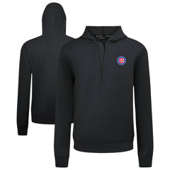 Chicago Cubs Levelwear Technic Insignia Quarter-Zip Hoodie - Black - MLB Lifestyle
