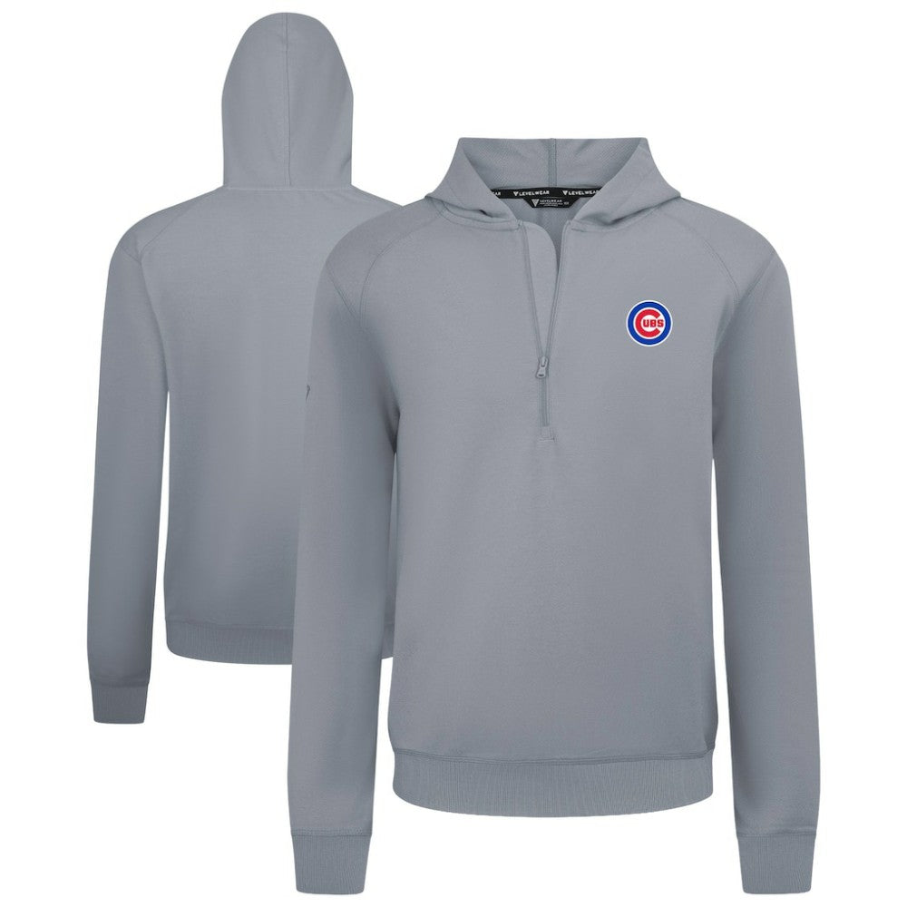 Chicago Cubs Levelwear Technic Insignia Quarter-Zip Hoodie - Gray - MLB on Sale
