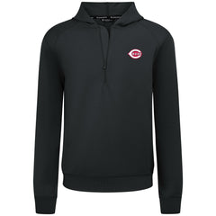 Cincinnati Reds Levelwear Technic Insignia Quarter-Zip Hoodie - Black - MLB Sale