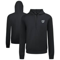 Washington Nationals Levelwear Technic Insignia Quarter-Zip Hoodie - Black - MLB Online