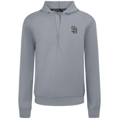 San Diego Padres Levelwear Technic Insignia Quarter-Zip Hoodie - Gray - MLB Sale