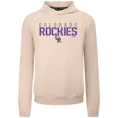 Colorado Rockies Levelwear Mandate Carve Tri-Blend Hoodie - Khaki - MLB Discount
