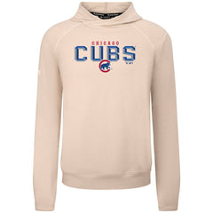 Chicago Cubs Levelwear Mandate Carve Tri-Blend Hoodie - Khaki - MLB Lifestyle