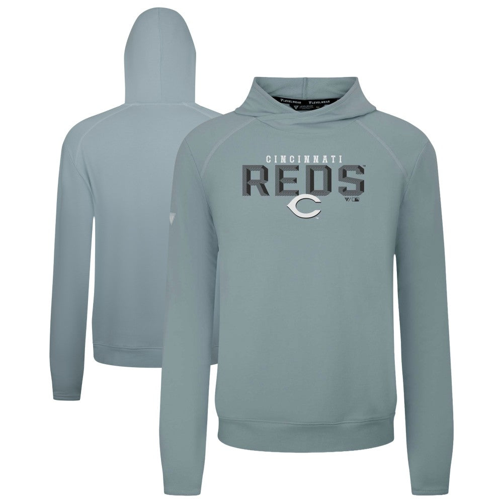 Cincinnati Reds Levelwear Mandate Carve Tri-Blend Hoodie - Gray - MLB Online