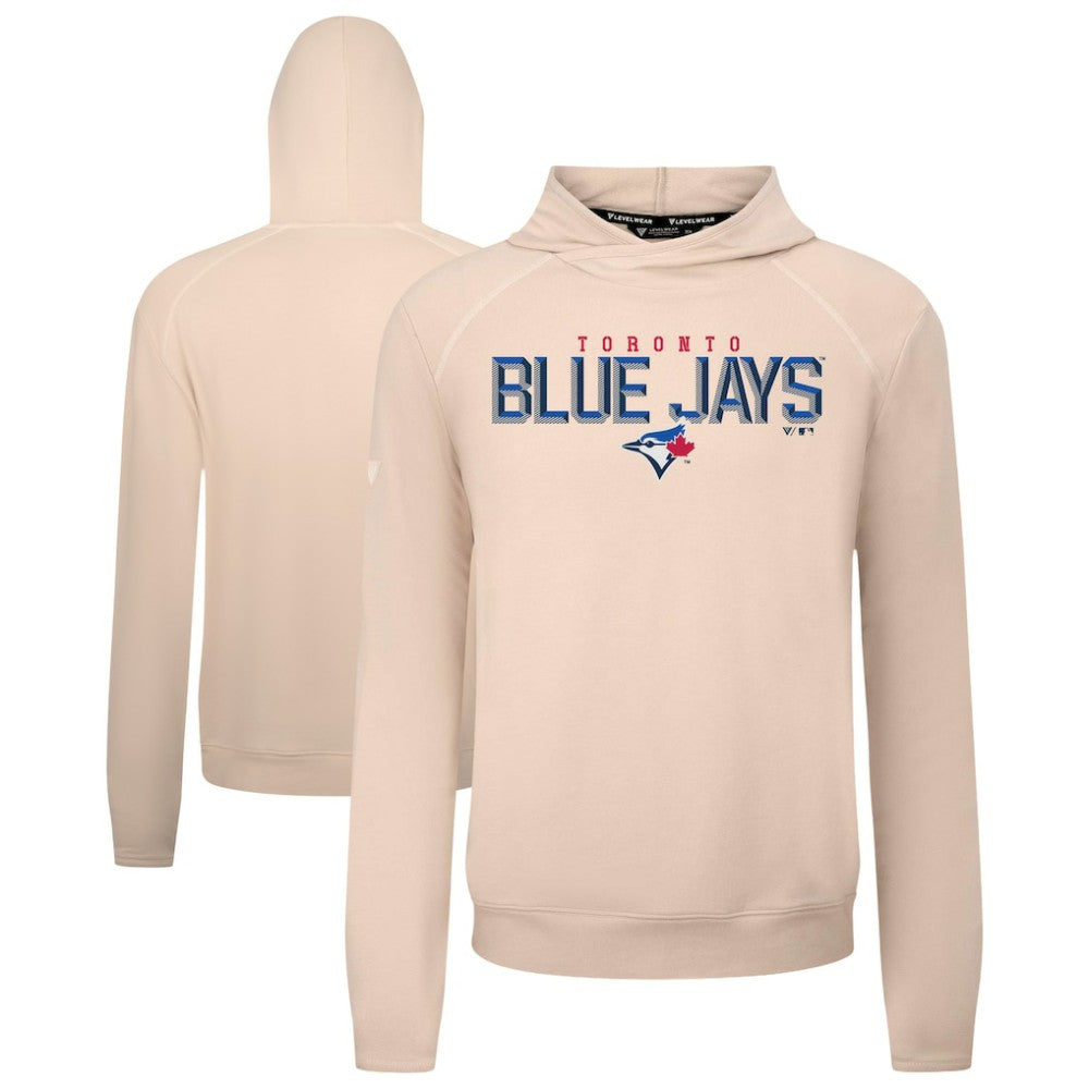 Toronto Blue Jays Levelwear Mandate Carve Tri-Blend Hoodie - Khaki - MLB Lifestyle