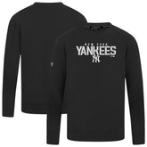 New York Yankees Levelwear Mandate Carve Tri-Blend Sweatshirt - Black - MLB Online