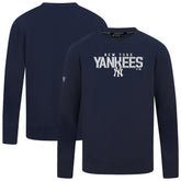 New York Yankees Levelwear Mandate Carve Tri-Blend Sweatshirt - Navy - MLB Lifestyle