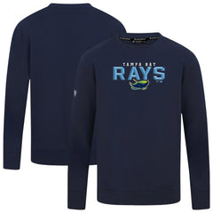 Tampa Bay Rays Levelwear Mandate Carve Tri-Blend Sweatshirt - Navy - MLB on Sale