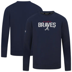 Atlanta Braves Levelwear Mandate Carve Tri-Blend Sweatshirt - Navy - MLB Sale