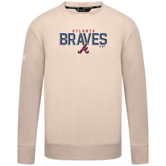 Atlanta Braves Levelwear Mandate Carve Tri-Blend Sweatshirt - Khaki - MLB on Sale