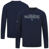 Seattle Mariners Levelwear Mandate Carve Tri-Blend Sweatshirt - Navy - MLB Lifestyle