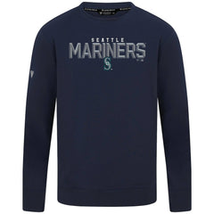 Seattle Mariners Levelwear Mandate Carve Tri-Blend Sweatshirt - Navy - MLB Lifestyle