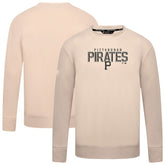 Pittsburgh Pirates Levelwear Mandate Carve Tri-Blend Sweatshirt - Khaki - MLB on Sale