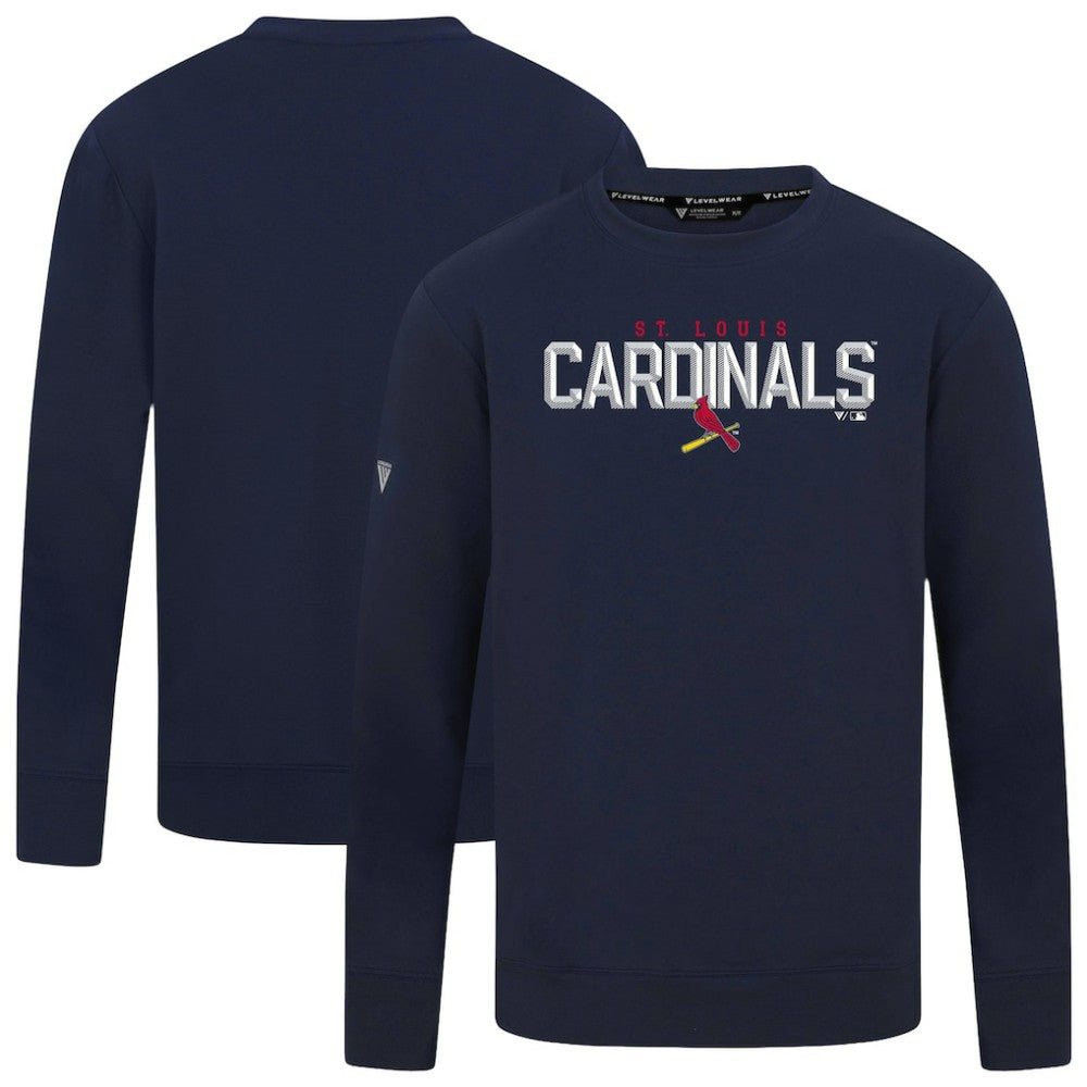 St. Louis Cardinals Levelwear Mandate Carve Tri-Blend Sweatshirt - Navy - MLB Sale