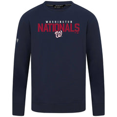 Washington Nationals Levelwear Mandate Carve Tri-Blend Sweatshirt - Navy - MLB Discount