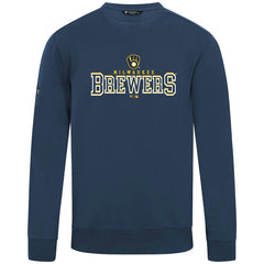 Milwaukee Brewers Levelwear Zane Journey Sweatshirt - Navy - MLB on Sale
