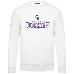 Colorado Rockies Levelwear Zane Journey Sweatshirt - White - MLB on Sale