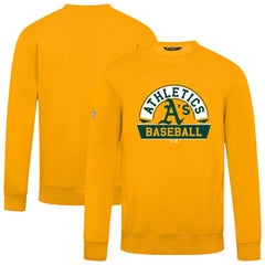 Athletics Levelwear Zane Banner Arch Sweatshirt - Gold - MLB on Sale