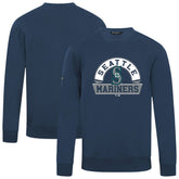 Seattle Mariners Levelwear Zane Banner Arch Sweatshirt - Navy - MLB Lifestyle