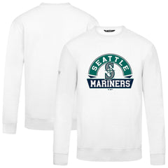 Seattle Mariners Levelwear Zane Banner Arch Sweatshirt - White - MLB Sale